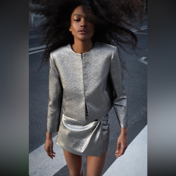 NWT Metallic Zara blazer